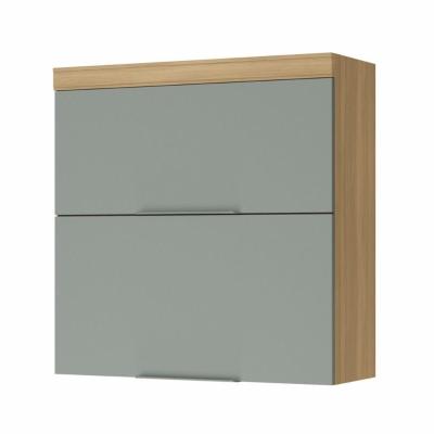 Armário 2 Portas Basculante Marquesa 80cm 100 Mdf Nature/verde