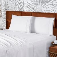 Jogo De Lençol Conforto King 4 Peças Micropercal 200 Fios C- Elástico - Branco - 1