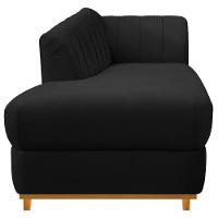Kit Diva Recamier Vanessa 185cm Lado Esquerdo E 01 Poltrona Laura Suede Cor Preto - 8