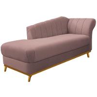 Kit Diva Recamier Vanessa 185cm Lado Esquerdo E 01 Poltrona Laura Linho Cor Rosê - 7
