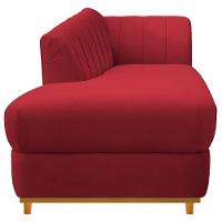 Kit Diva Recamier Vanessa 140cm Lado Esquerdo E 01 Poltrona Laura Suede Cor Vermelho - 2