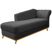 Kit Diva Recamier Vanessa 185cm Lado Esquerdo E 01 Poltrona Laura Linho Cor Cinza Escuro - 8