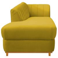 Kit Diva Recamier Vanessa 185cm Lado Esquerdo E 01 Poltrona Laura Suede Cor Amarelo