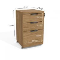 Gaveteiro Office Versátil Com Chave 1003a Kappesberg Itapua - 3