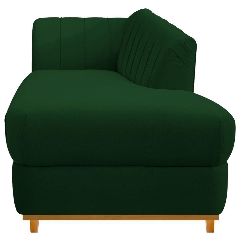 Kit Diva Recamier Vanessa 140cm Lado Direito E 01 Poltrona Laura Suede Cor Verde - 2
