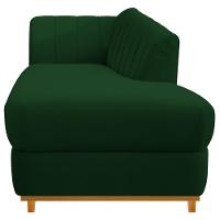 Kit Diva Recamier Vanessa 140cm Lado Direito E 01 Poltrona Laura Suede Cor Verde - 2