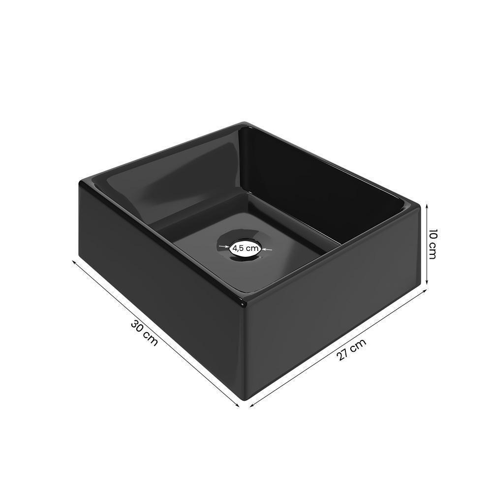 Kit Cuba Tulipa Sobrepor Com Torneira Inox E Valvula Click Preto - 2