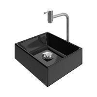 Kit Cuba Tulipa Sobrepor Com Torneira Inox E Valvula Click Preto - 1