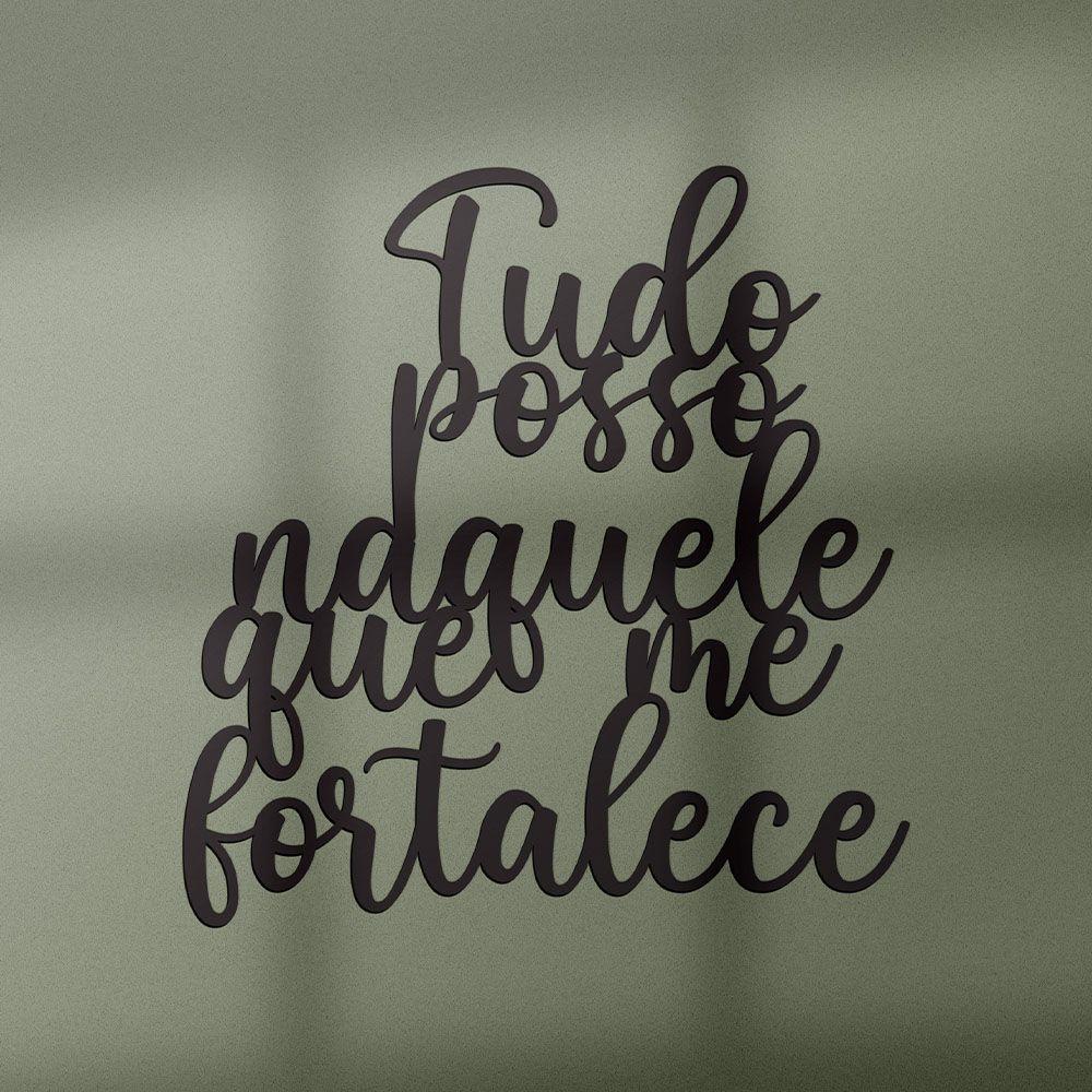 Naquele Que Me Fortalece Frases Decorativas Parede Mdf 3d - 4