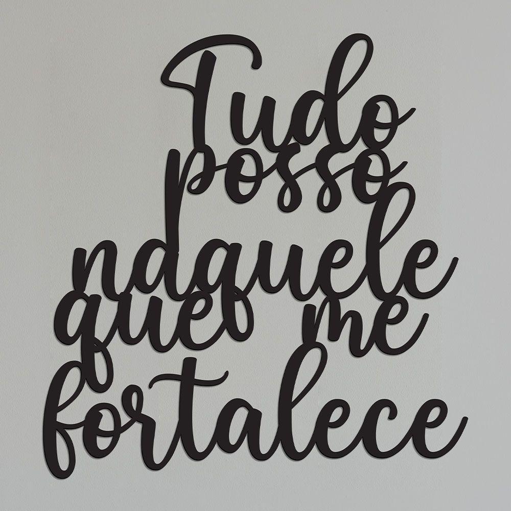 Naquele Que Me Fortalece Frases Decorativas Parede Mdf 3d - 5