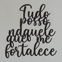 Naquele Que Me Fortalece Frases Decorativas Parede Mdf 3d - 5