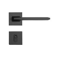 Fechadura Sara Preta Roseta Quadrada 55mm Pado Externa - 1