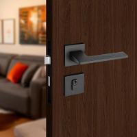 Fechadura Sara Preta Roseta Quadrada 55mm Pado Externa