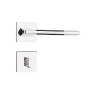 Fechadura Sara Cromada Roseta Quadrada 55mm Pado Banheiro / Wc - 1