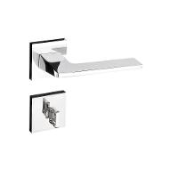 Fechadura Sara Cromada Roseta Quadrada 55mm Pado Banheiro / Wc - 5