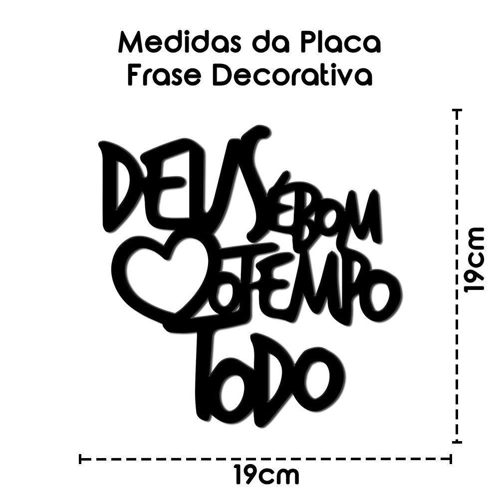 Deus É Bom O Tempo Todo Frase Palavra De Parede Mdf 3D 19Cm - 7
