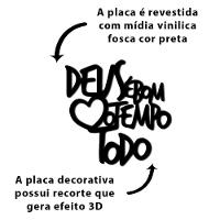 Deus É Bom O Tempo Todo Frase Palavra De Parede Mdf 3D 19Cm - 3