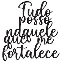 Naquele Que Me Fortalece Frases Decorativas Parede Em Mdf 3D - 1