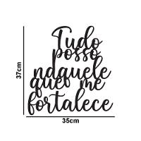 Naquele Que Me Fortalece Frases Decorativas Parede Em Mdf 3D - 3