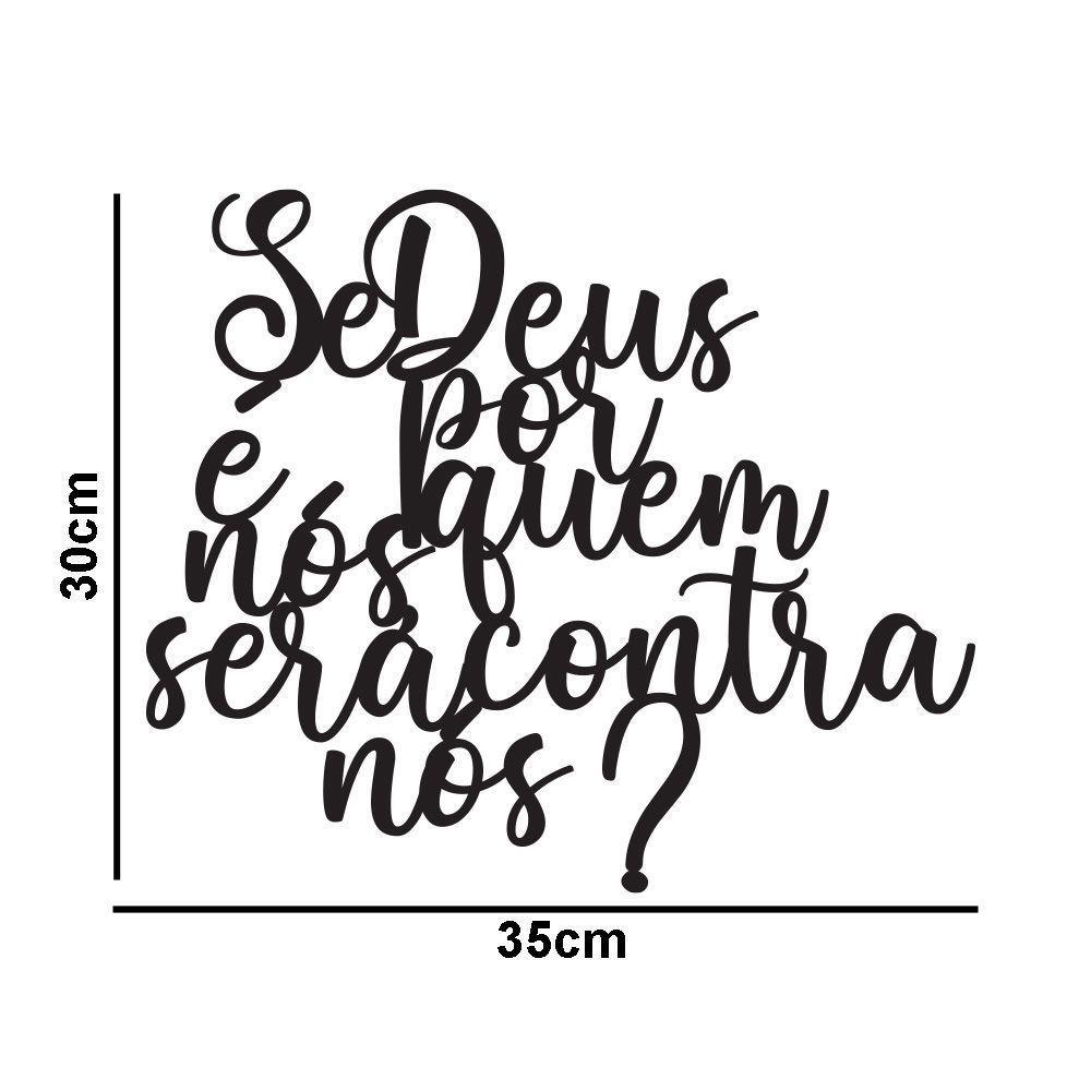 Se Deus É Por Nós Frases Decorativas Parede Em Mdf 3D - 3