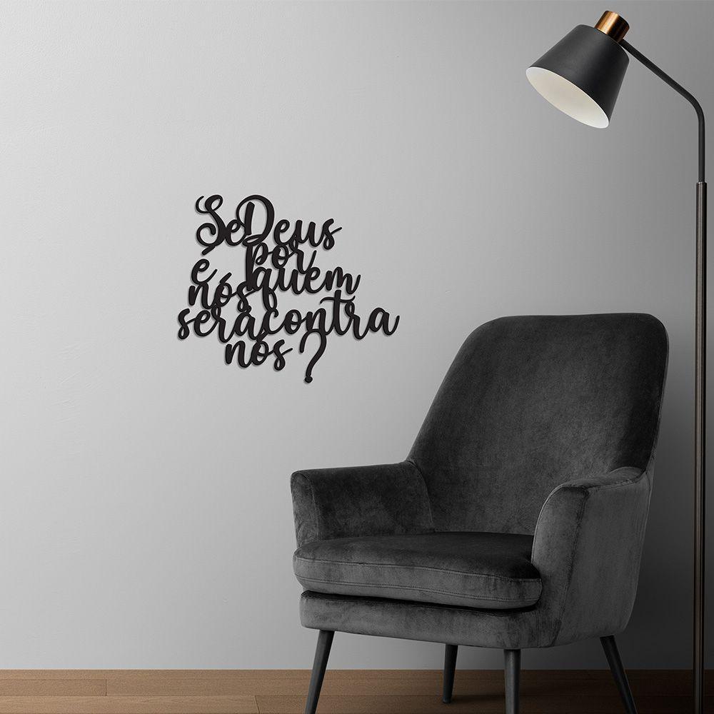 Se Deus É Por Nós Frases Decorativas Parede Em Mdf 3D - 5