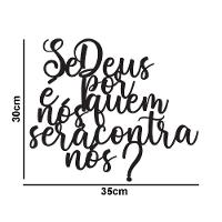Se Deus É Por Nós Frases Decorativas Parede Em Mdf 3D - 3