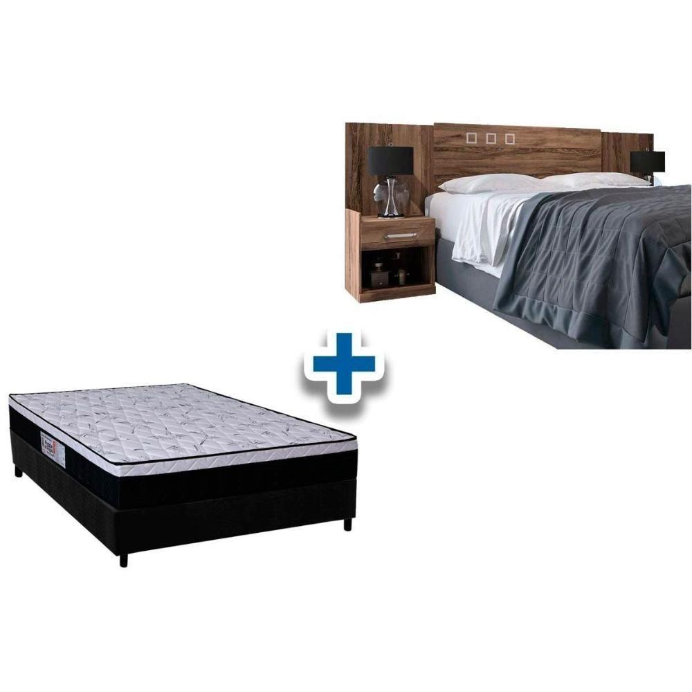 Cama Box Casal CRC + Colchão Ortopédico Foggia Sogni + Cabeceira Plus Demolição - 1