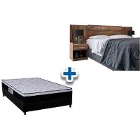 Cama Box Casal CRC + Colchão Ortopédico Foggia Sogni + Cabeceira Plus Demolição - 1
