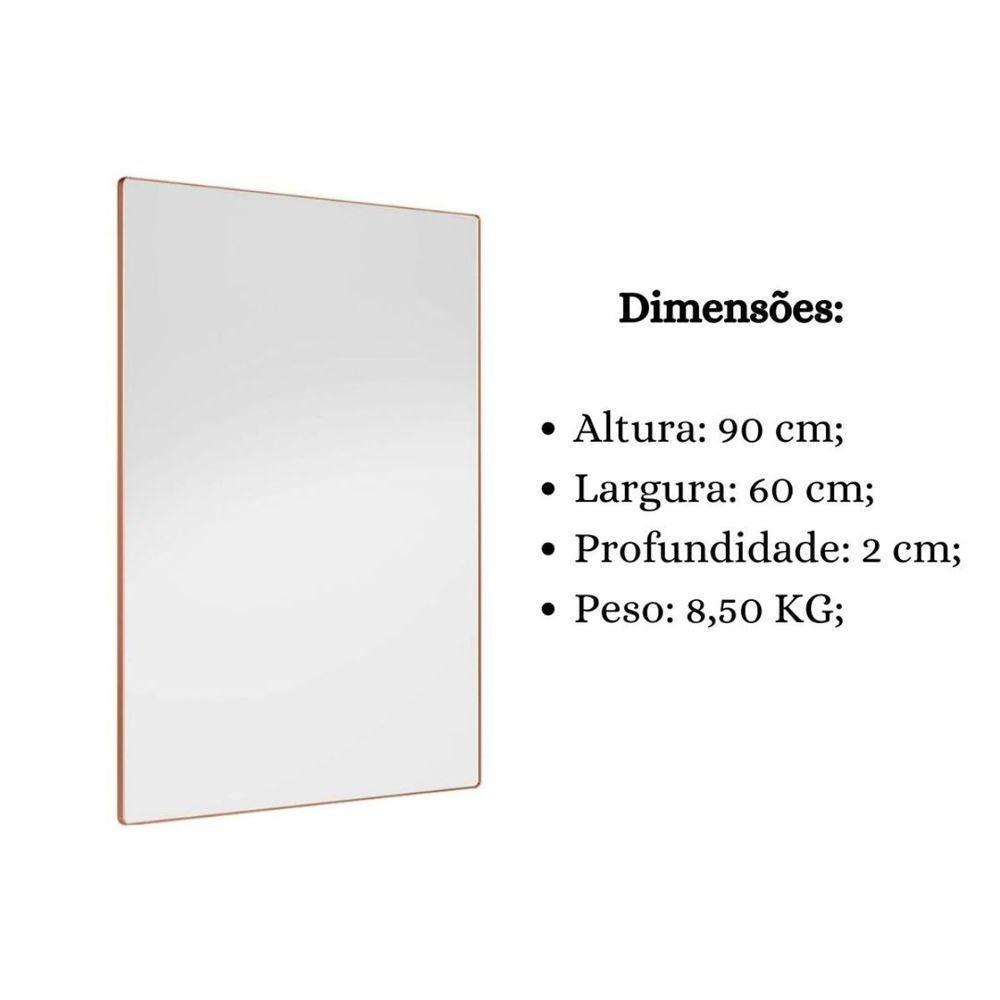 Espelho Decorativo Star Com Moldura Cobre Rose - 7