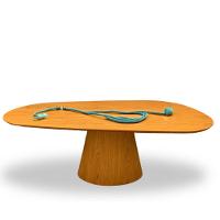 Mesa Oval Organica Em Freijo 160x90 - 2