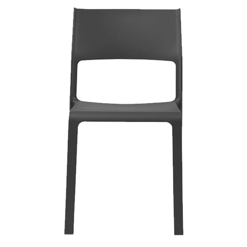 Kit 4 Cadeiras Empilhável Inmetro Mykonos Fratini Em Polipropileno Cor Preto - 4