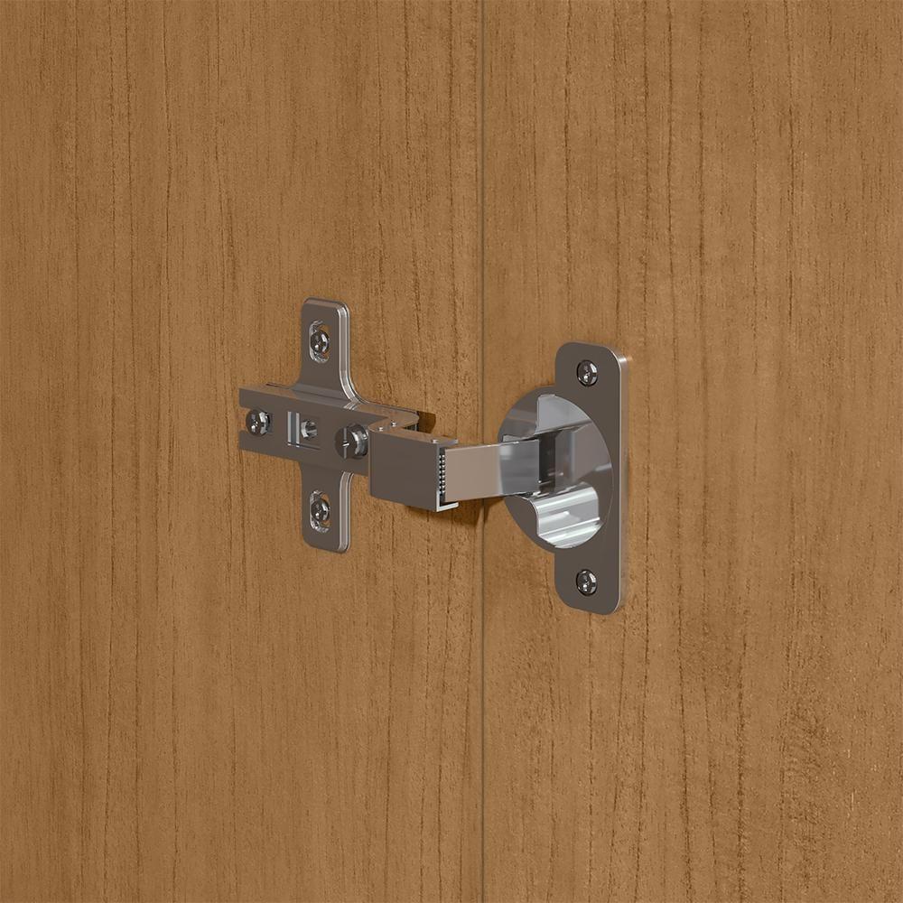 Guarda-roupa Casal Easy Slim 8 Portas Com Espelho Amendoa Clean Lopas - 5