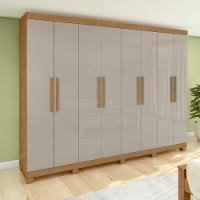 Guarda-roupa Casal Easy Slim 8 Portas Com Pés Amendoa Clean/off White - 5