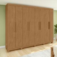 Guarda-roupa Casal Easy Slim 8 Portas Com Pés Amendoa Clean - 7