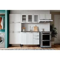 Módulo Cozinha Bertolini Múltipla Balcão c/ Pia  6015 3 Portas 2 Gavetas Branco/Preto - 2