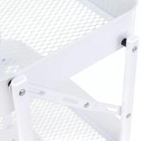 Kit 2 Carrinho Multiuso Organizador Dobrável Com 3 Prateleiras - Branco - 6