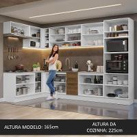 Armário De Cozinha Completa De Canto 499cm Branco/rustic Stella Madesa 02 Branco/rustic - 6