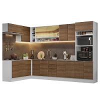 Armário De Cozinha Completa De Canto 499cm Branco/rustic Stella Madesa 02 Branco/rustic - 8