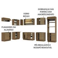 Armário De Cozinha Completa De Canto 499cm Rustic Stella Madesa 02 Rustic - 10
