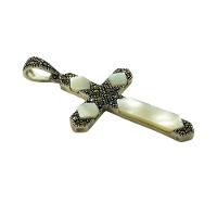 Pingente Bali Crucifixo Com Madrepérola Prata 925 - 4
