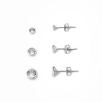 Kit Trio De Brincos Ponto De Luz Prata 925 Cristal - 1