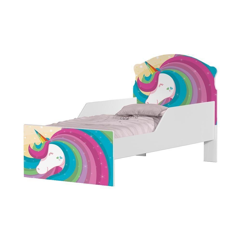 Mini Cama Unicórnio Arco íris Com Colchão - 4