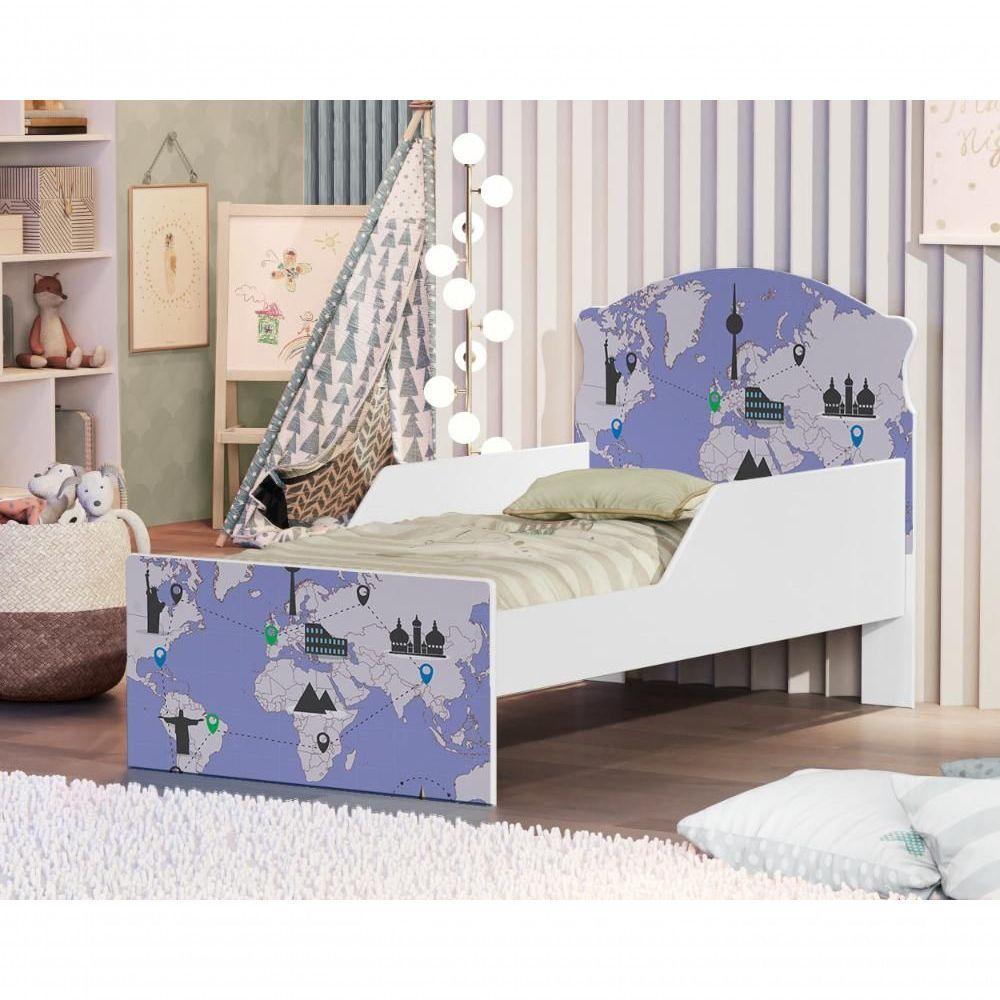 Mini Cama Mapa De Viagens Com Colchão - 2