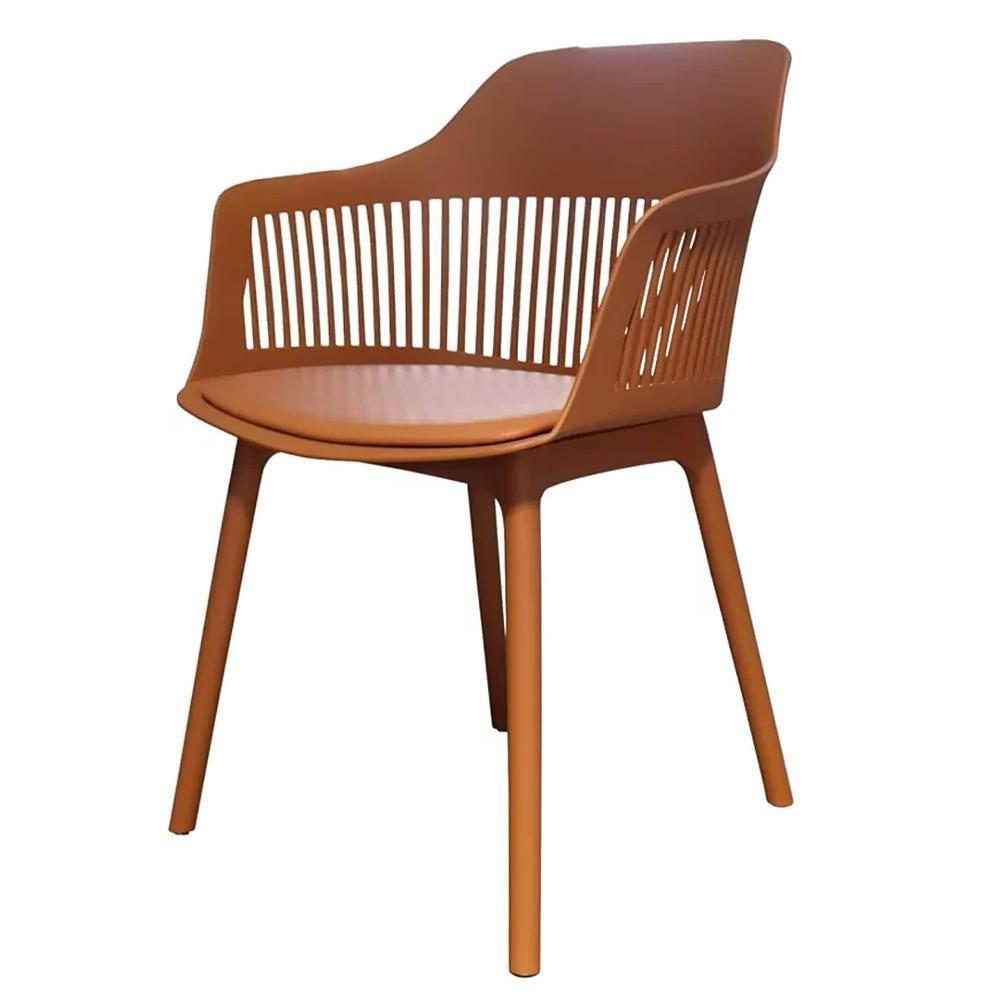 Kit 4 Cadeiras Montreal Marcela Fratini Almofada Em Pu Estrutura Em Polipropileno Marrom Capuccino - 6