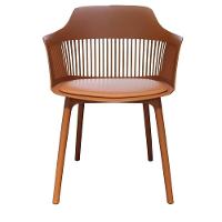 Kit 4 Cadeiras Montreal Marcela Fratini Almofada Em Pu Estrutura Em Polipropileno Marrom Capuccino - 7