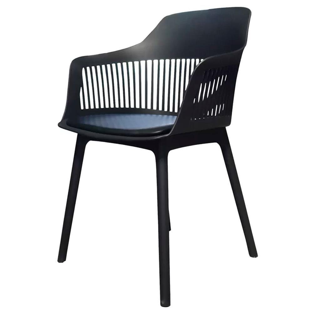 Kit 4 Cadeiras Montreal Marcela Fratini Almofada Em Pu Estrutura Em Polipropileno Preto - 6