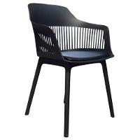 Kit 4 Cadeiras Montreal Marcela Fratini Almofada Em Pu Estrutura Em Polipropileno Preto - 2