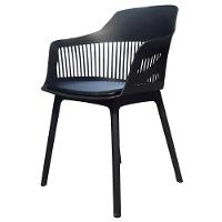 Kit 4 Cadeiras Montreal Marcela Fratini Almofada Em Pu Estrutura Em Polipropileno Preto - 6