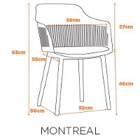 Kit 4 Cadeiras Montreal Marcela Fratini Almofada Em Pu Estrutura Em Polipropileno Preto - 7