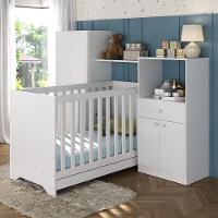 Berço 3 Em 1 Com Colchão E Guarda-roupas 4 Portas 1 Gaveta Multimóveis Mp4162 Branco Branco - 5